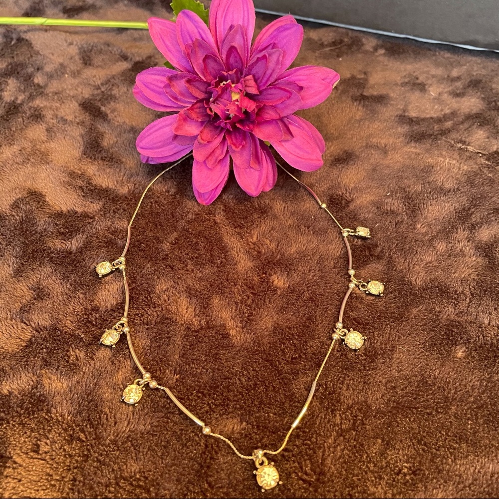 Silver Costume Necklace with CZ Charms